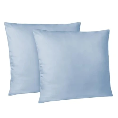 Abbildung von Dreamzie Kissenbezug 65x65 2er Set Kopfkissenbezug Blau mit Reißverschluss aus Mikrofaser Weich, cm Pillow Cover