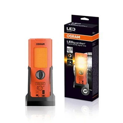 Abbildung von Osram LEDguardian TRUCK FLARE Signal TA19, aufstellbare LED Warnleuchte für LKW, Bus, Fahrzeuge über 3,5t, LEDSL103, 1 Leuchte