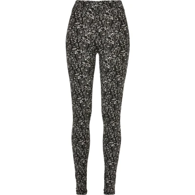 Abbildung von Urban Classics SOFT AOP Leggings Hosen, Damen, Größe: Small, Blackline