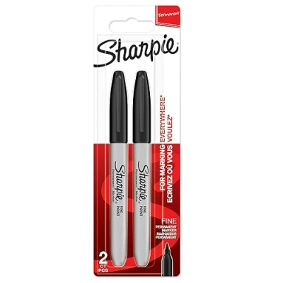 Abbildung von SHARPIE Permanent Marker Stifte mit feiner Spitze schwarze Tinte 2