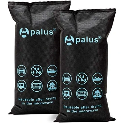 Abbildung von Apalus Luftentfeuchter Auto Wiederverwendbar, Entfeuchter Kissen für Beschlagene Autoscheiben, Winter Zubehör Wohnmobile, Garage, Wohnung, Bad, Schrank, 1x Antirutschmatte, 2x1kg