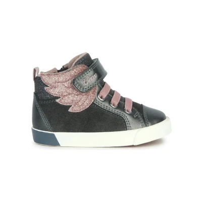 Abbildung von Geox B Kilwi Lauflernschuh für Kinder, Größe: 20, Dark grey light rose Schuhe