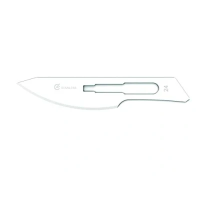 Abbildung von GIMA Sterile Einwegklinge, aus Edelstahl, Nr. 24, 100er Pack, 27028