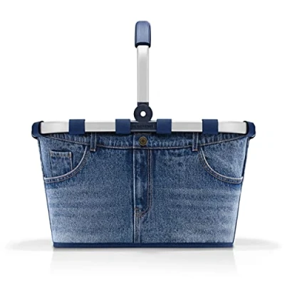 Abbildung von reisenthel carrybag Jeans 2 Stabiler Einkaufskorb mit viel Stauraum und praktischer Innentasche Elegantes wasserabweisendes Design
