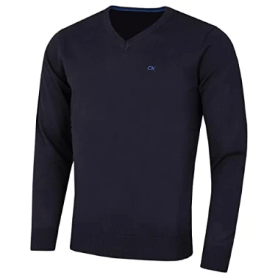 Abbildung von Calvin Klein Herren Pullover mit V Ausschnitt Navy XL