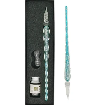 Abbildung von EACHHAHA Glasstifte Set,Kalligraphie Stift,Glas Dip Pen und Tinte, Glasfeder für Schreiben,Zeichnen,Grußkarten,Unterschriften,Geschenk