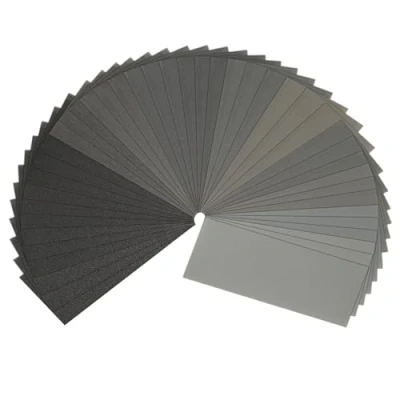 Abbildung von STEBRUAM Profi Schleifpapier Set 42 Stück Trocken und Nass Sandpapier 120 bis 3000 Körnung Fein für Auto/Holzmöbel/Stein/Lack/Metall/Glas, 9 x 3,6 Zoll Wasserschleifpapier