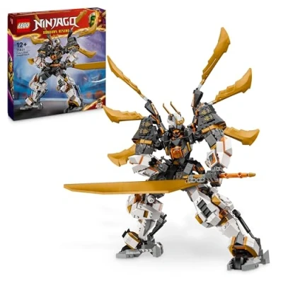 Abbildung von LEGO NINJAGO Coles Titandrachen Mech, Abenteuer Spielzeug für Kinder, Ninja Spielset mit 1 Minifigur, Geburtstagsgeschenk Jungen und Mädchen ab 12 Jahren, Fantasyspielset 71821