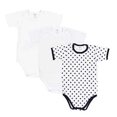 Abbildung von TupTam Kinder Unisex Kurzarm Body Baumwolle 3er Set, Farbe: Farbenmix 2, Größe: 110
