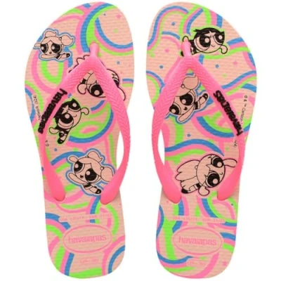 Abbildung von Havaianas Powerpuff Girls Zehentrenner für Kinder, Größe: 33 34, Ballet rose Kunststoff
