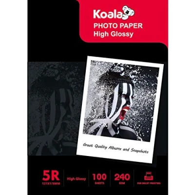 Abbildung von Koala Inkjet Hochglänzend Fotopapier 13x18 cm, 240 g/m², 100 Blatt, für Canon HP Epson Tintenstrahldrucker
