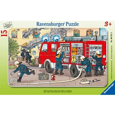 Abbildung von Ravensburger Kinderpuzzle 06321 Mein Feuerwehrauto Rahmenpuzzle für Kinder ab 3 Jahren, mit 15 Teilen