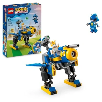 Abbildung von LEGO Sonic The Hedgehog Cyclone vs. Metal Spielzeug Mechs zum Sammeln mit 2 Videospiel Minifiguren Geschenkidee für Jungen und Mädchen ab 8 Jahren &amp; Teenager Gaming Fans 77002