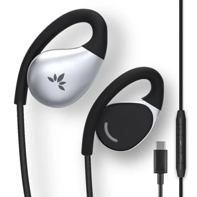 Abbildung von Avantree Resolve C USB Kabel Open Ear Ohrhörer und Mikrofon mit Inline Steuerung (für mittelgroße Ohren) Over Haken, Kopfhörer kompatibel Samsung Anderen Typ Smartphones…