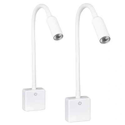 Abbildung von SEBSON LED Steckdosenlampe dimmbar weiß 2er Set Leuchte für die Steckdose 4W, Steckerleuchte mit Schwanenhals flexibel neutralweiß 4000K Leselampe, Nachtlicht