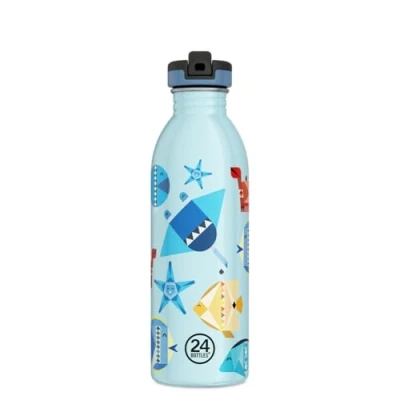 Abbildung von 24Bottles Kids Bottle Trinkflasche für Kinder Grundschule und Kindergarten, 250/500 ml, Flasche mit Deckel, 100% luftdicht, umweltfreundliche Edelstahlflaschen
