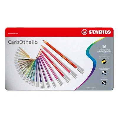 Abbildung von STABILO Pastellkreidestift CarbOthello 36er Metalletui mit 36 verschiedenen Farben