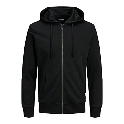 Abbildung von JACK &amp; JONES Herren JJEBASIC Sweat Zip Hood, Black, XXL