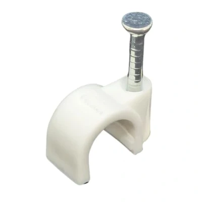 Abbildung von Lumonic 100x Nagelschelle 7mm für Kabel weiss Kabelschelle mit 18mm Nagel z.B. zur Befestigung an der Wand Kabelklemmen verschiedene Größen 4 14mm
