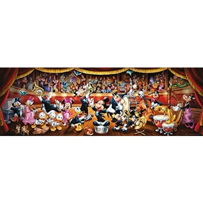 Abbildung von Clementoni 39445 Panorama Disney Orchestra Puzzle 1000 Teile ab 9 Jahren, Erwachsenenpuzzle mit Panoramabild, Geschicklichkeitsspiel für die ganze Familie, ideal als Wandbild