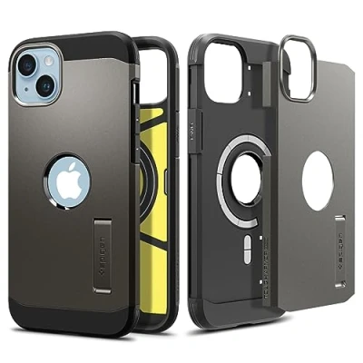 Abbildung von Spigen Tough Armor MagFit Hülle Kompatibel mit iPhone 14 Gunmetal