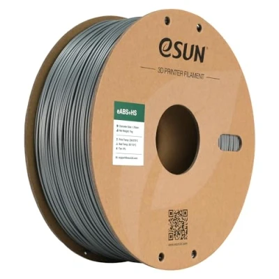 Abbildung von eSUN ABS+ Filament 1.75mm, ABS+HS Hochgeschwindigkeits 3D Drucker Schnelligkeit ABS Plus, Maßgenauigkeit +/ 0.03mm, 1KG Spule (2.2 LBS) für High Speed Drucker,Silber