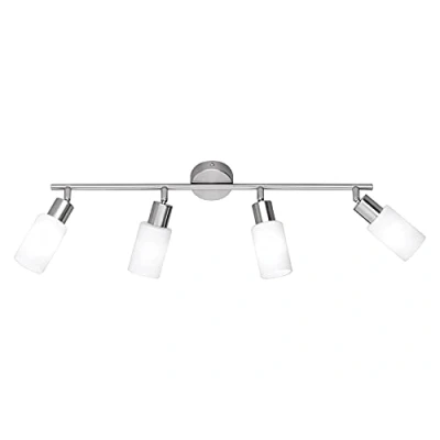 Abbildung von RL LIVE YOUR LIGHT Reality Leuchten Deckenleuchte Mars R80014007, Nichel Opaco/Bianco, 4 x E14