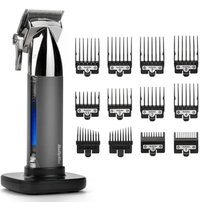 Abbildung von BaByliss Super X Metal Professioneller Haarschneider, 13 teiliges Set, Anthrazit, E996E