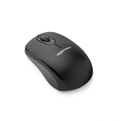 Abbildung von Amazon Basics Kabellose Computer Maus mit USB Nano Empfänger, Schwarz