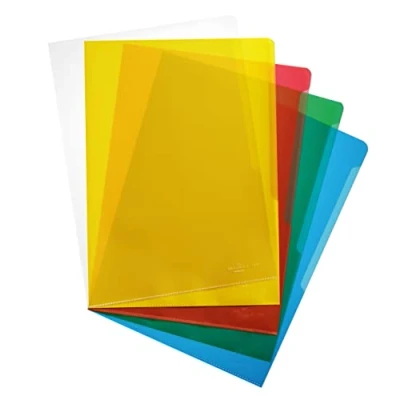 Abbildung von Durable Sichthülle/Aktenhülle A4 Standard, Polypropylen 120 µ, Karton à 100 Stück, farbig sortiert, 233700
