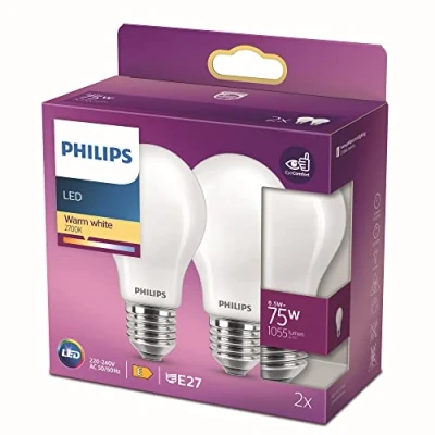 Abbildung von PHILIPS Lighting LED Classic E27 Filament Lampen (75 W), matte mit warmweißem Licht, energiesparende Beleuchtung langer Nutzlebensdauer, Warmweiß
