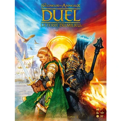 Abbildung von Repos Production Asmodee der Herr Ringe: Duell für Mittelerde Strategisches Gesellschaftsspiel 2 Spieler kreiert von Antoine Bauza und Bruno Cathala ab 10 Jahren