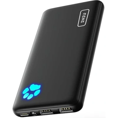 Abbildung von INIU Power Bank, Ultra Slim 10000mAh Powerbank Klein Aber Stark, USB C Input &amp; Output, Externe Handyakkus Triple 3A with Flashlight, Kompatibel mit iPhone 16 15 14 13 12 11 X Pro Max Samsung Huawei