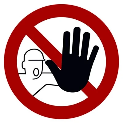 Abbildung von 10 Stück Zutritt verboten Aufkleber Ø 9,5cm Sticker kein Durchgang Schild Verbotszeichen für unbefugte Personen Gebotszeichen mit UV Schutz Warnzeichen Außenbereich Innenbereich von STROBO