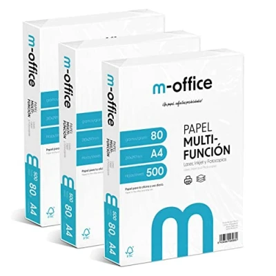 Abbildung von HYBRITE Mehrzweckpapier A4 für Drucker 80 g (1500 Blatt 3 Packungen)