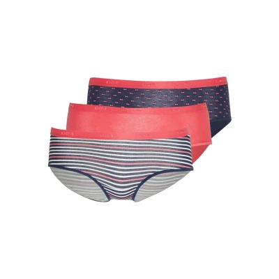 Abbildung von DIM Pocket Boxer 3 PACK Slip, Damen, Größe: 42/44, Pink/dark blue/dark blue