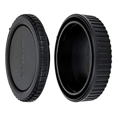Abbildung von JJC Gehäusedeckel + Objektivdeckel (hinten) für Canon RF Kameras EOS R Ra RP R1 R3 R5II R5 R5c R6 R6II R7 R8 R10 R50 R100 usw. und Mount Objektiv (1 Set)