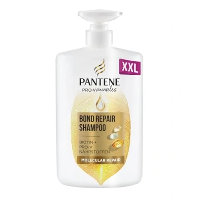 Abbildung von Pantene Pro V Molecular Bond Repair Shampoo mit Biotin, Pumpspender 1000ml, Konzentrierte Formel für Trockenes, Geschädigtes Haar, Schützt &amp; lässt das Haar Sichtbar Gesünder Aussehen