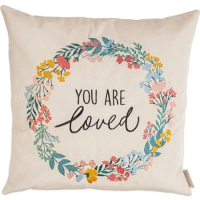 Abbildung von Papierdrachen Kissenbezug 40x40cm Kissenhülle aus Canvas elegant und robust Dekoration Sofa Zierkissen Dekokissen Geschenkidee l Floral Kranz