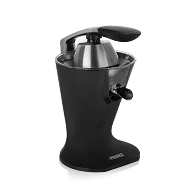 Abbildung von Princess Citrus Juicer Zitruspresse mit 2 Presskegeln Edelstahl Fruchtfleischfilter Schwarz 201857