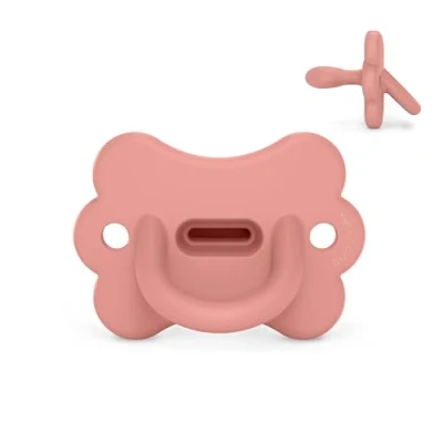 Abbildung von Suavinex, Silikon Schnuller, für Babys 6/18 Monate, mit physiologischem SX Pro Sauger, weich &amp; flexibel, ideal zum Schlafen, respektiert die Mundentwicklung, Butterfly, Peach Pink