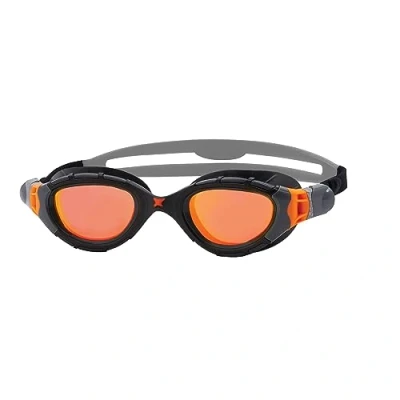 Abbildung von Zoggs Predator Flex Titanium Smaller Fit Schwimmbrille für Erwachsene, Blue/Blue/Mirrored Blue, Kleiner