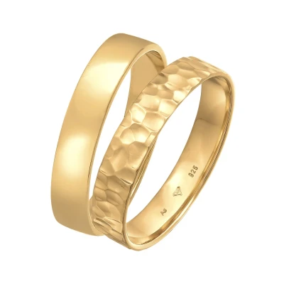 Abbildung von Kuzzoi 2 PACK Ring goldcoloured, Herren, Größe: 62, Gold coloured