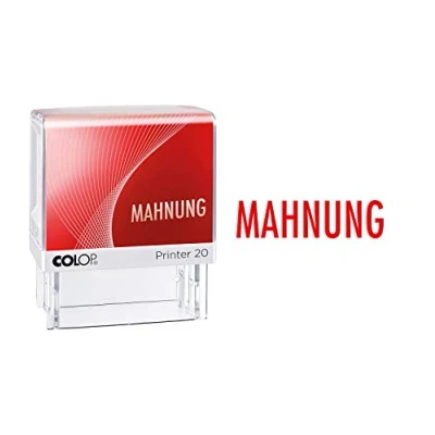 Abbildung von COLOP Printer 20 Text Stempel MAHNUNG, Abdruck rot, für sofortigen Einsatz