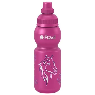 Abbildung von Fizzii Trinkflasche 330ml pink, Mini Pferd