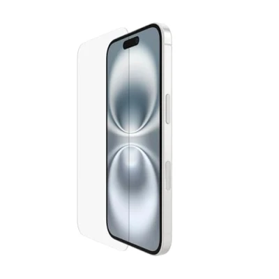 Abbildung von Belkin ScreenForce UltraGlass 2 antimikrobielle iPhone 15, Display Schutzfolie, kratzfest, dünnes Glas, in Tests bestätigter Härtegrad 9H für 15/iPhone 14 Pro, blasenfreien Anbringung
