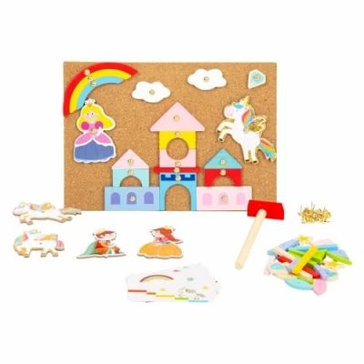 Abbildung von Small Foot Hämmerchenspiel Holz und Kork, mit Motiven zum Thema Einhorn Prinzessin, ab 6 Jahren, 11571, S