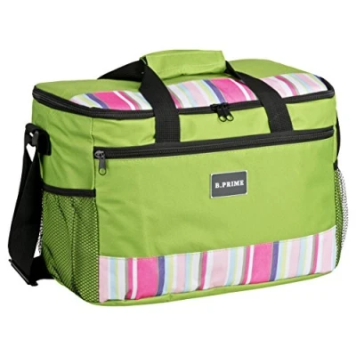 Abbildung von B.PRIME 20L Kühltasche Classic GRÜN I 36x26x22cm Isoliertasche Lunch Tasche Kühlbox Picknick Eistasche Campingtasche Outdoor Reisen Einkauf Auto