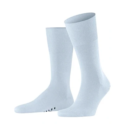 Abbildung von FALKE Herren Socken Airport M So Wolle Baumwolle einfarbig 1 Paar, Blau Light Blue 6594, 43 44