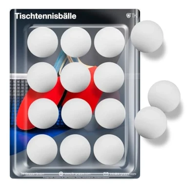 Abbildung von TK Gruppe Timo Klingler 12x Tischtennisbälle Ball Bälle weiß Set Tischtennisball 40 mm Ping Pong für Training &amp; Wettkampf Tischtennis Indoor Outdoor